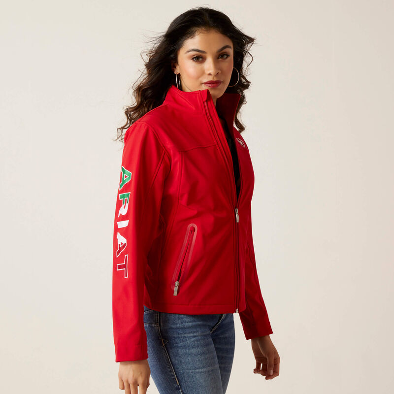 Women's Team Softshell Mexico Red Jacket