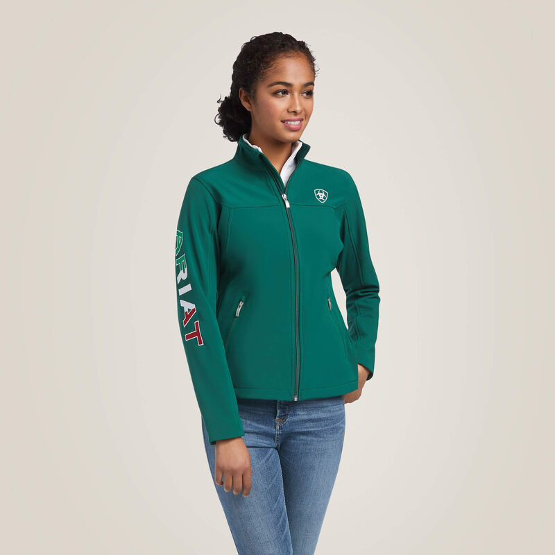 Women's Team Softshell Mexico Green Jacket