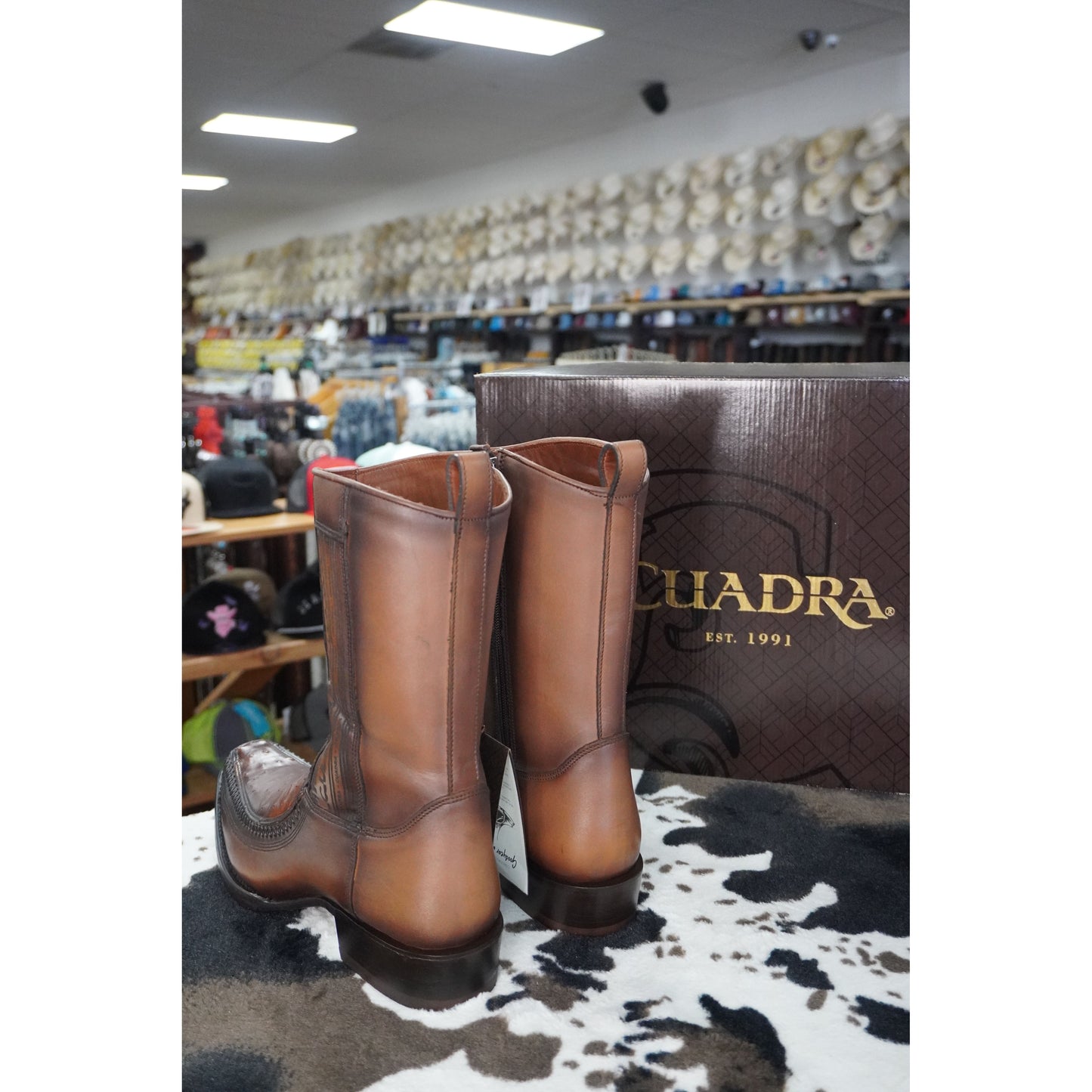 Cuadra Hombre Bota de Avestruz Moroni Castaño