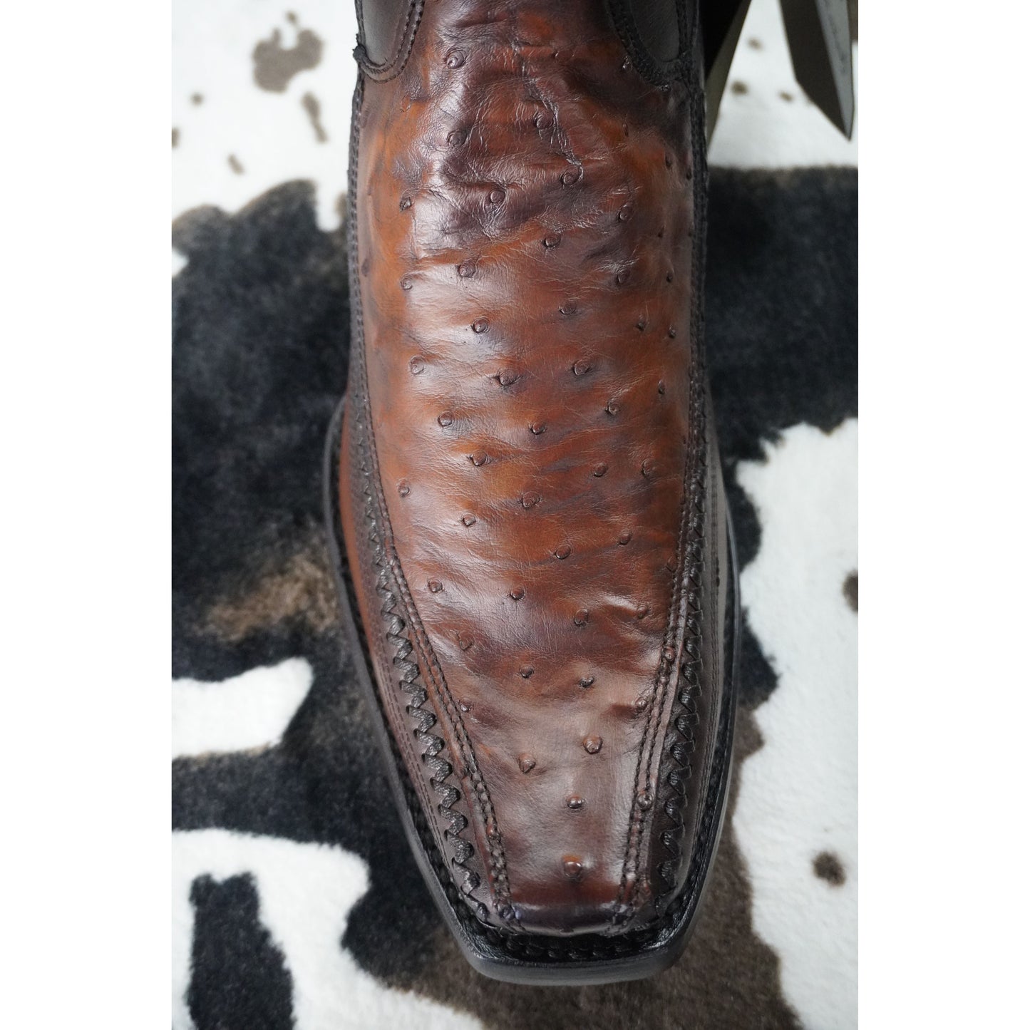 Cuadra Hombre Bota de Avestruz Moroni Castaño