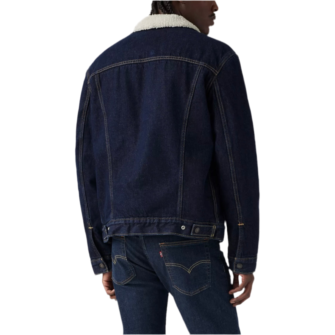 Levi Men's Type lll Sherpa Trucker Dark Wash Jacket