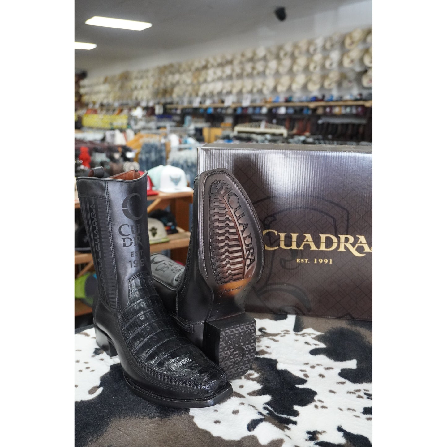 Cuadra Hombre Bota de Fuscus Cola Belly Plunge Negro