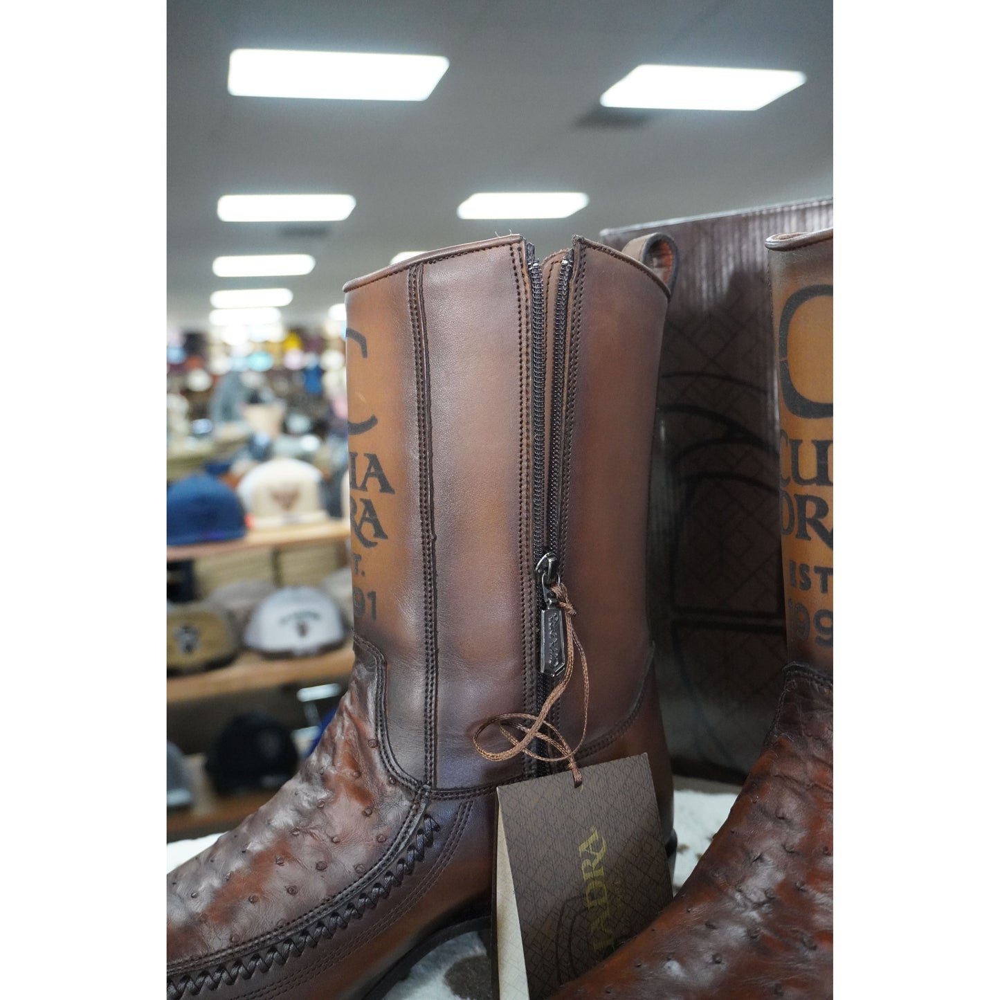 Cuadra Hombre Bota de Avestruz Moroni Castaño