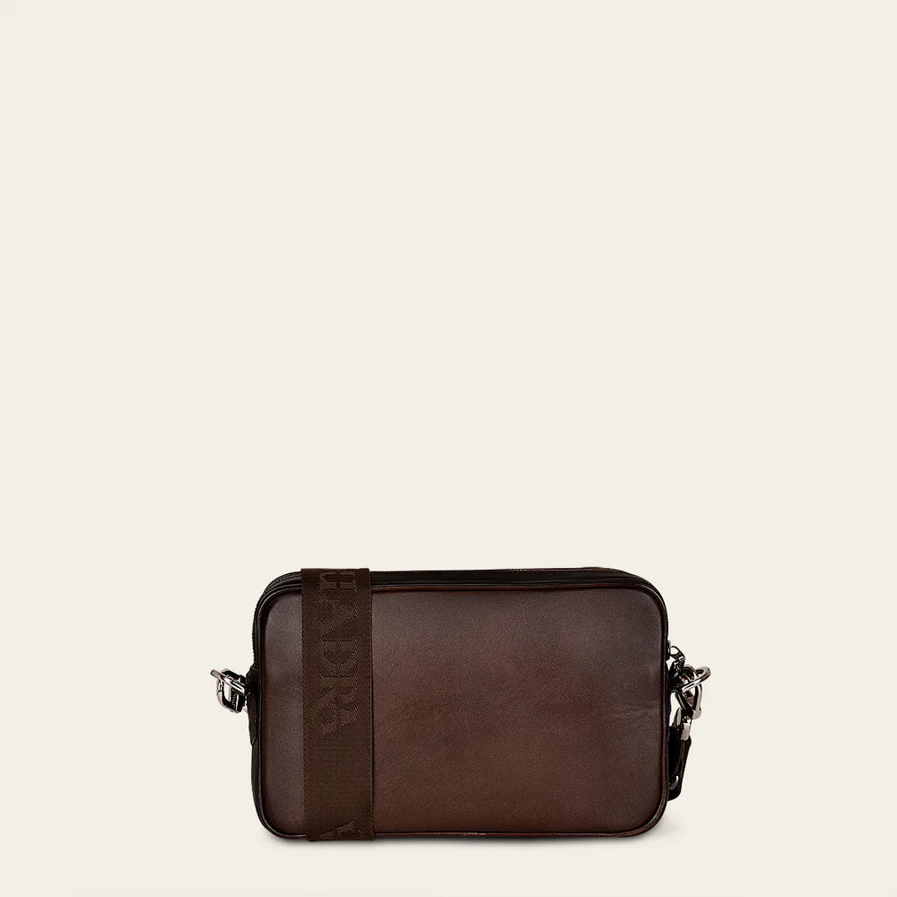 Cuadra Brown Ostrich Shoulder Bag