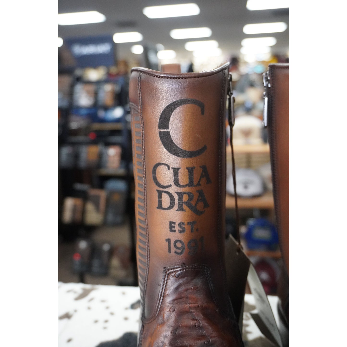 Cuadra Hombre Bota de Avestruz Moroni Castaño