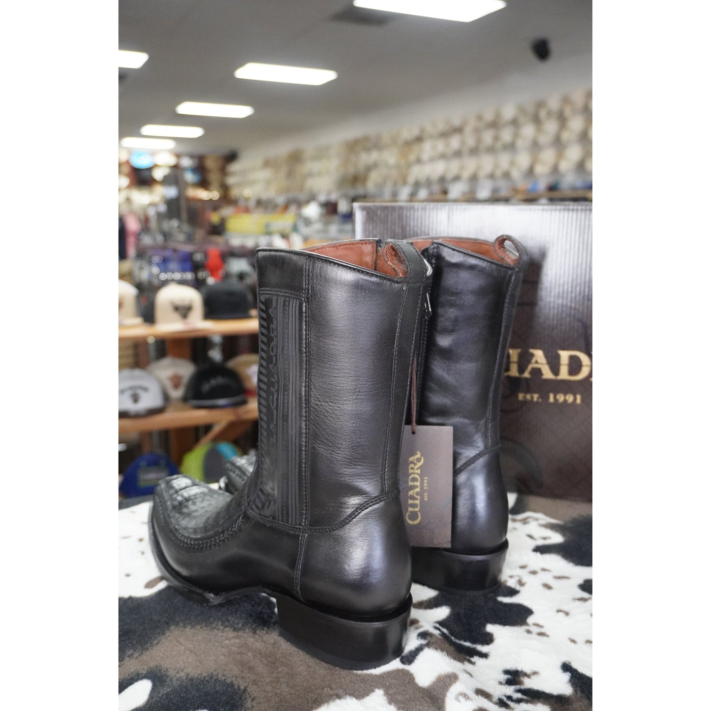 Cuadra Hombre Bota de Fuscus Cola Belly Plunge Negro