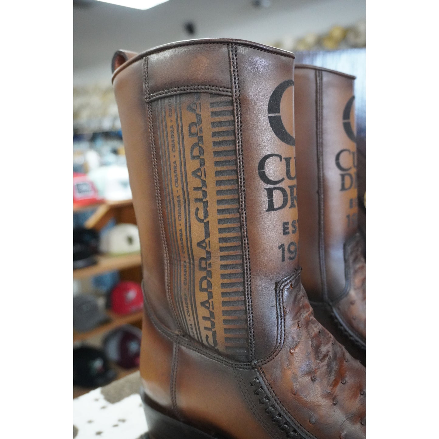 Cuadra Hombre Bota de Avestruz Moroni Castaño