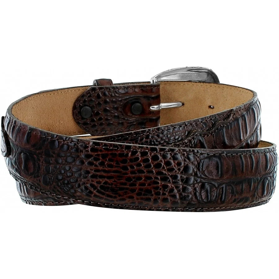 Tony Lama Men's Chocolate Caiman Western Belt