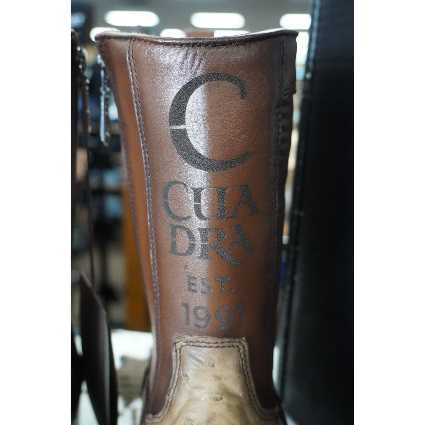 Cuadra Hombre Bota de Avestruz Lugano Cafe