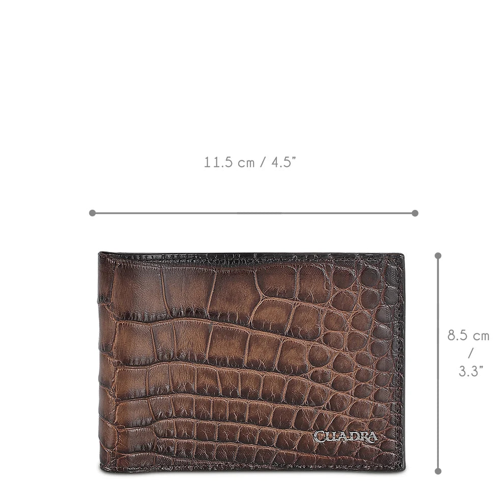 Cuadra Honey Alligator Wallet