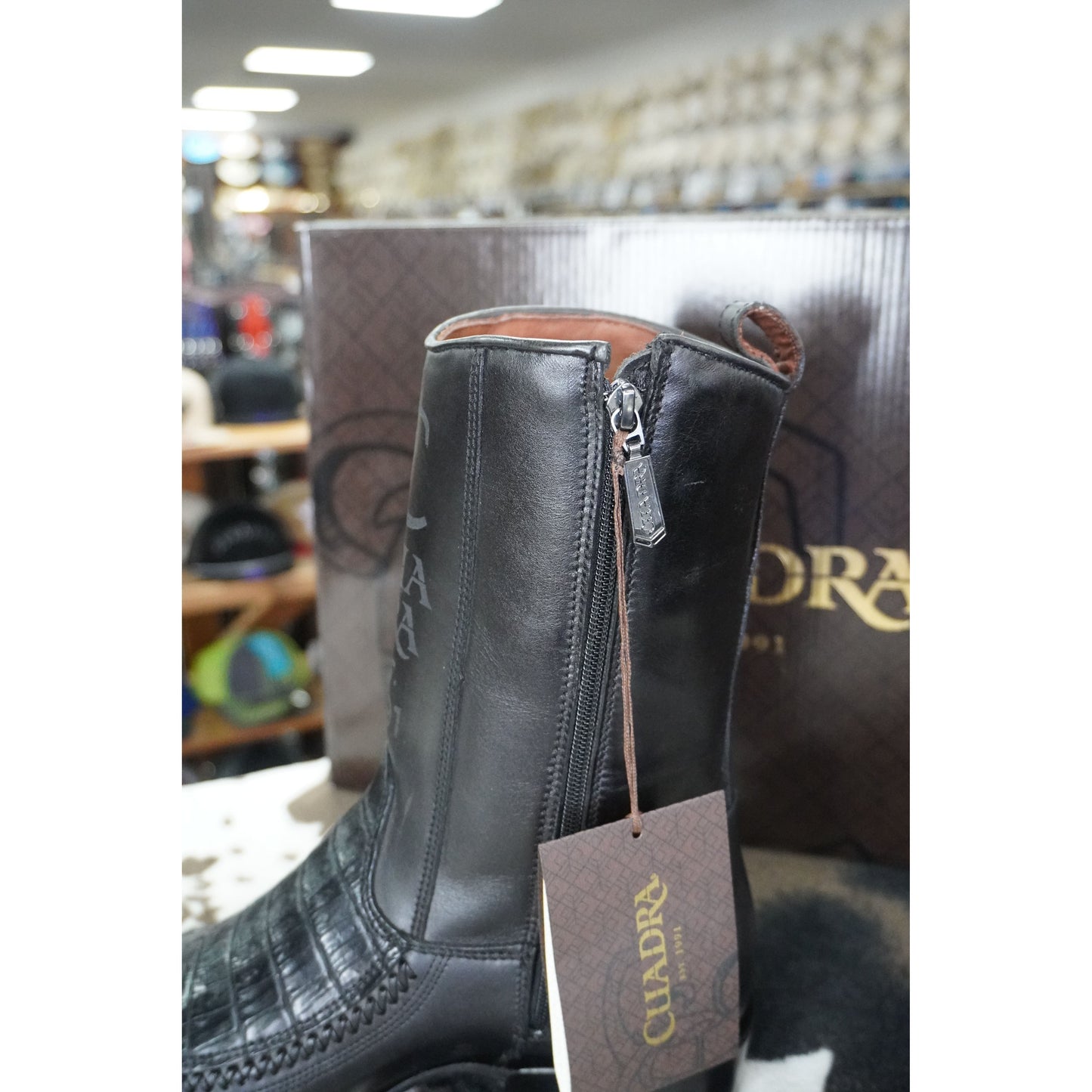 Cuadra Hombre Bota de Fuscus Cola Belly Plunge Negro