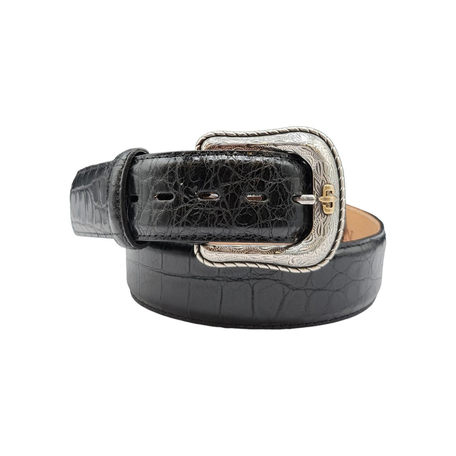 Stetson Black Crocodile Embossed Western Belt El Charro Western Wear Stetson Black Crocodile Embossed Western Belt El Charro Western Wear
