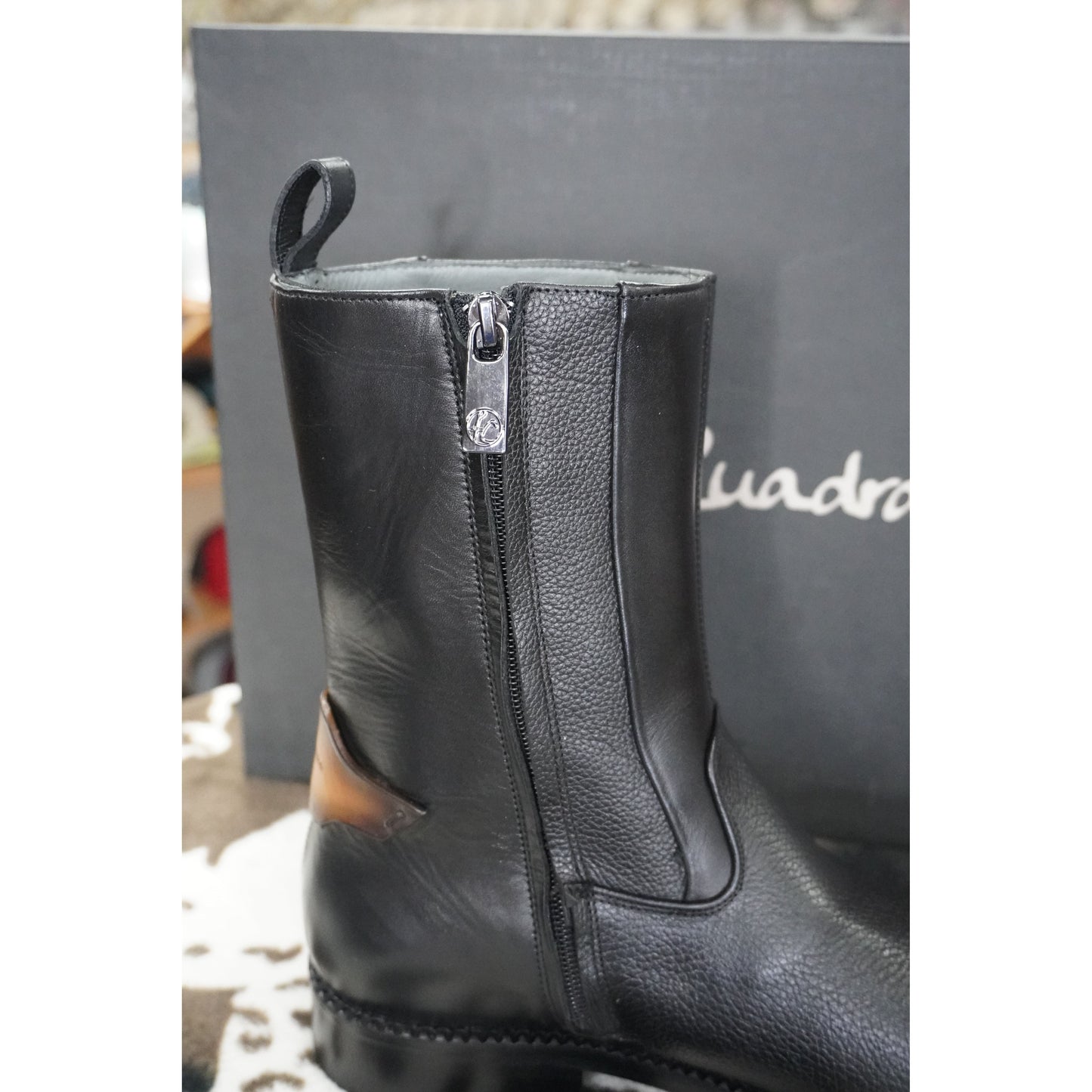 Cuadra Hombre Bota Venado Diego/Ternera Inca Negro