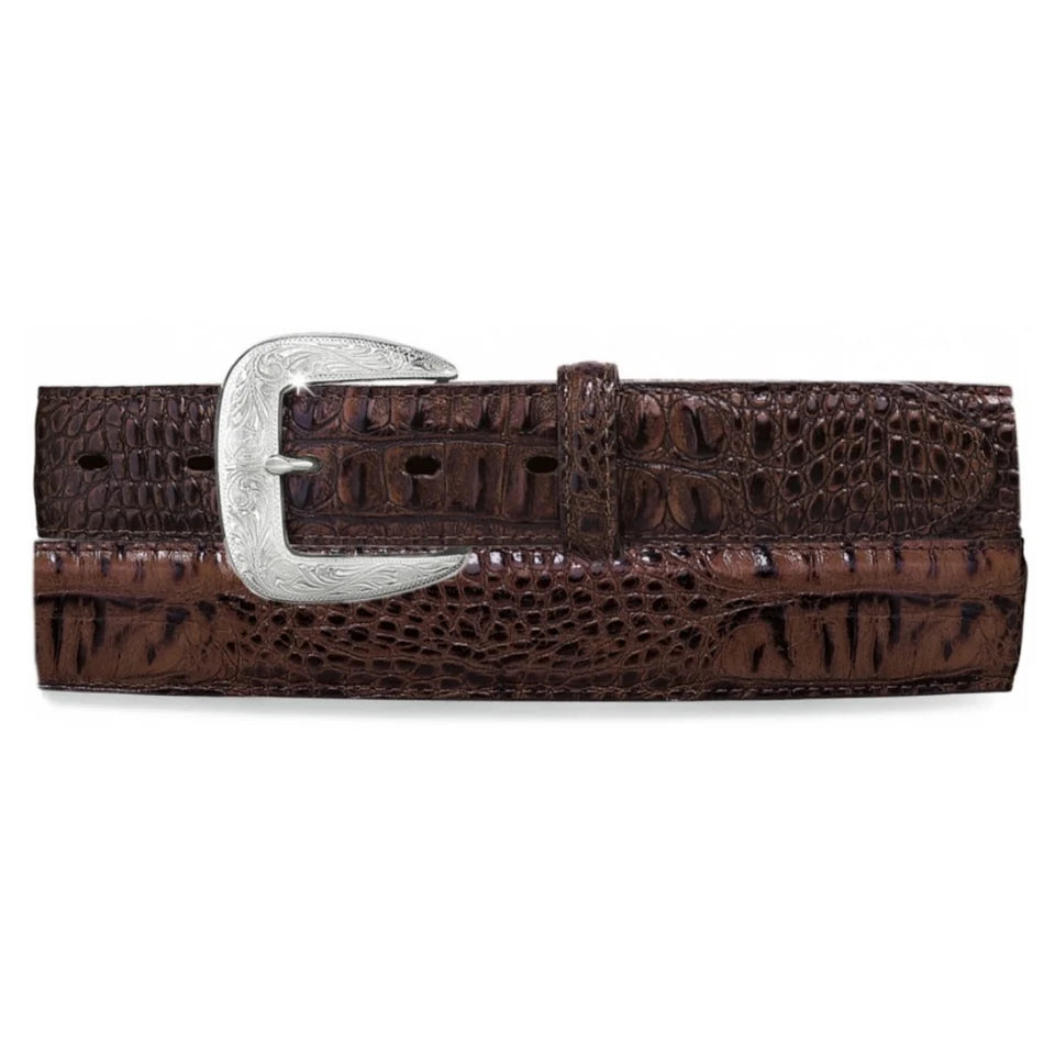 Tony Lama Men's Chocolate Caiman Western Belt