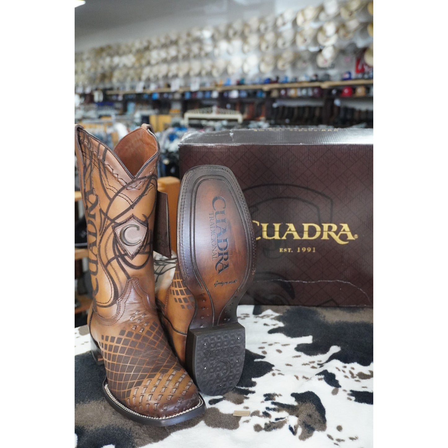 Cuadra Hombre Piel Sillero Over Miel