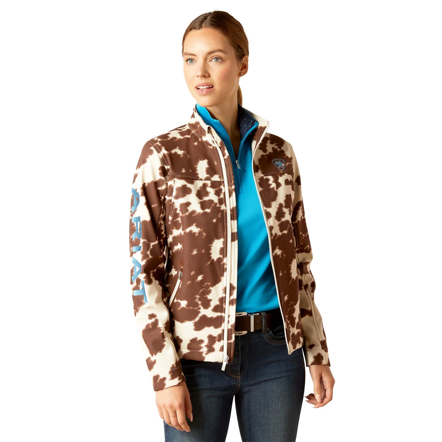 Ariat Women's Team Softshell Jacket, Pony Print