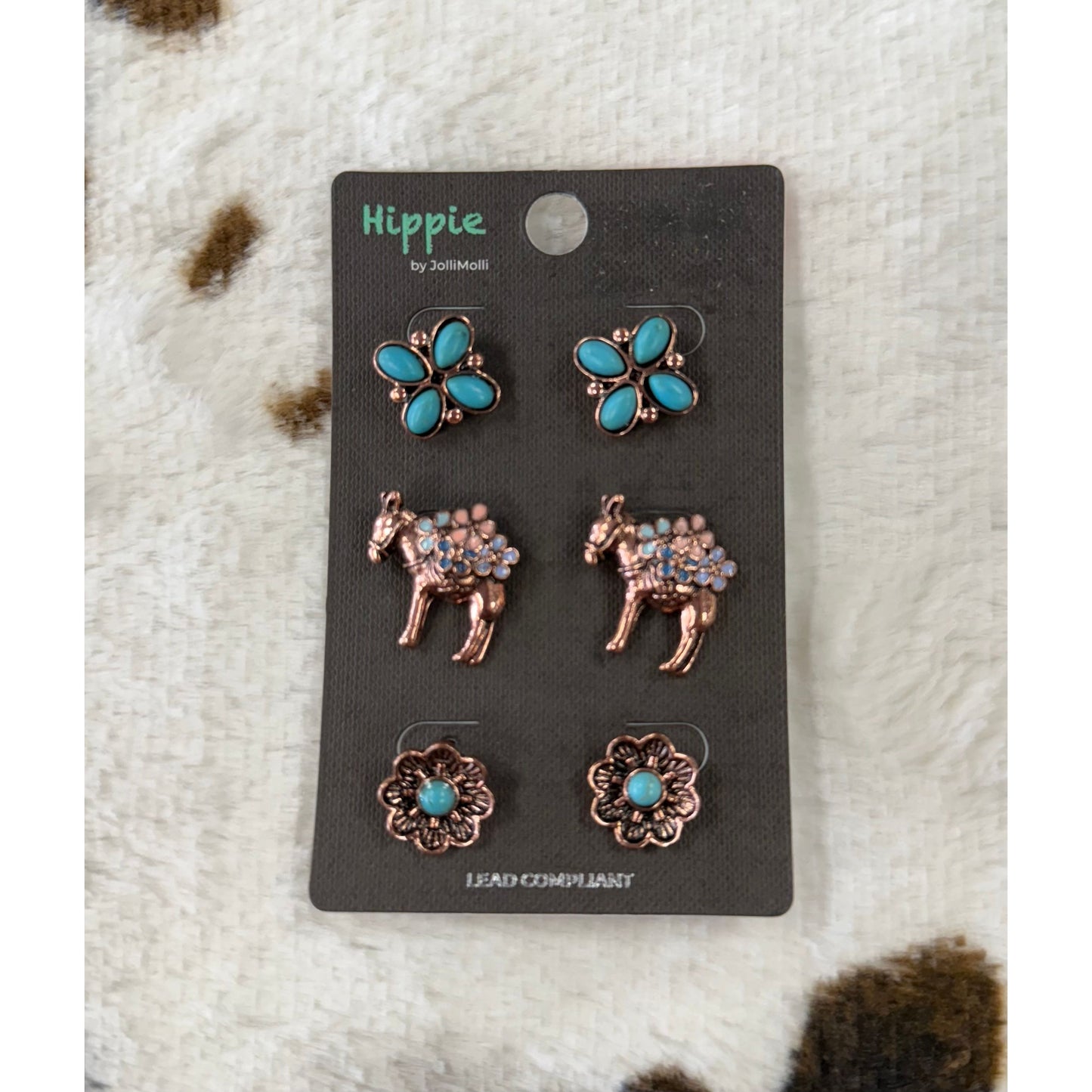 Hippie Stud Earrings Set