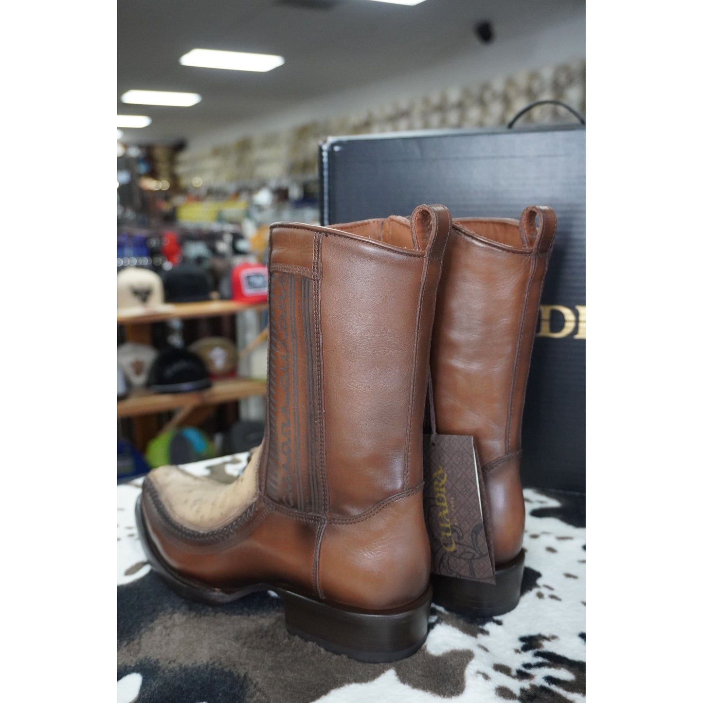 Cuadra Hombre Bota de Avestruz Lugano Cafe