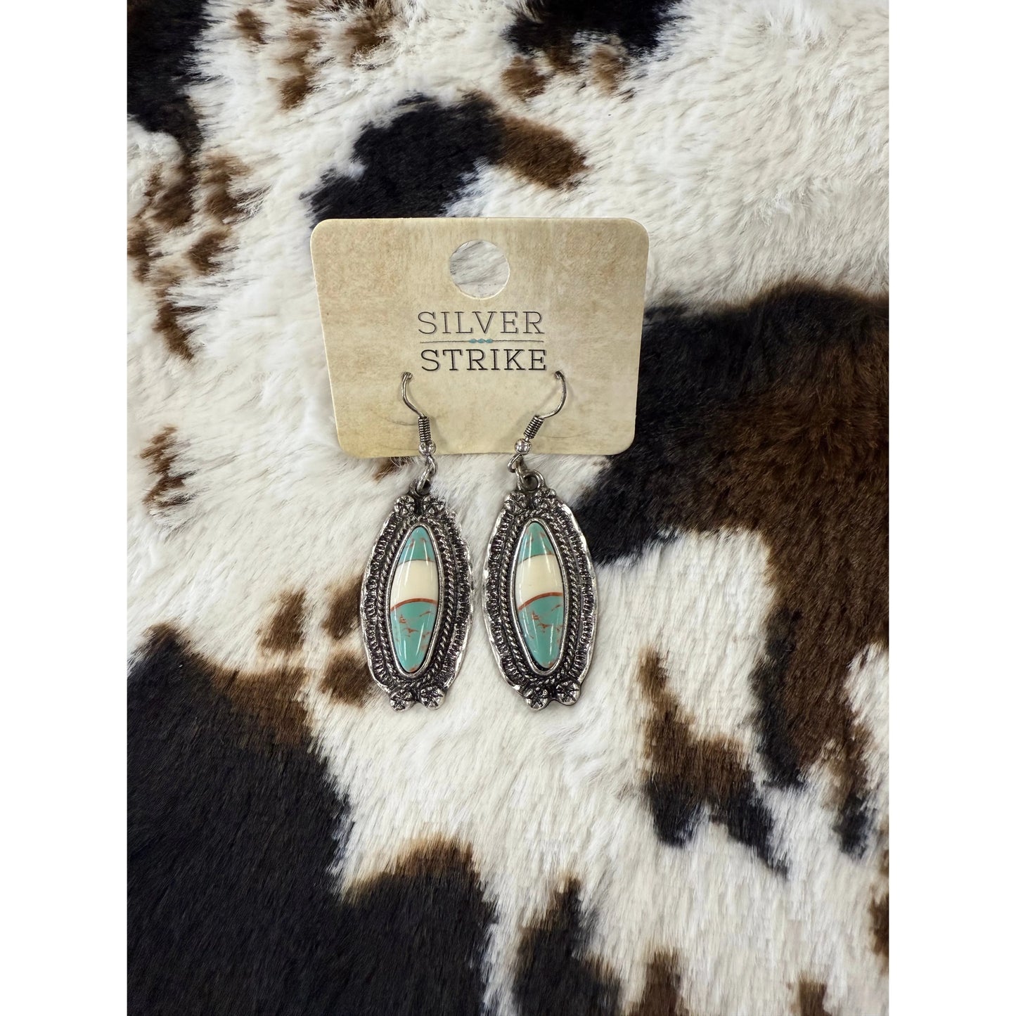 Silver Strike Silver Turquoise Earrings