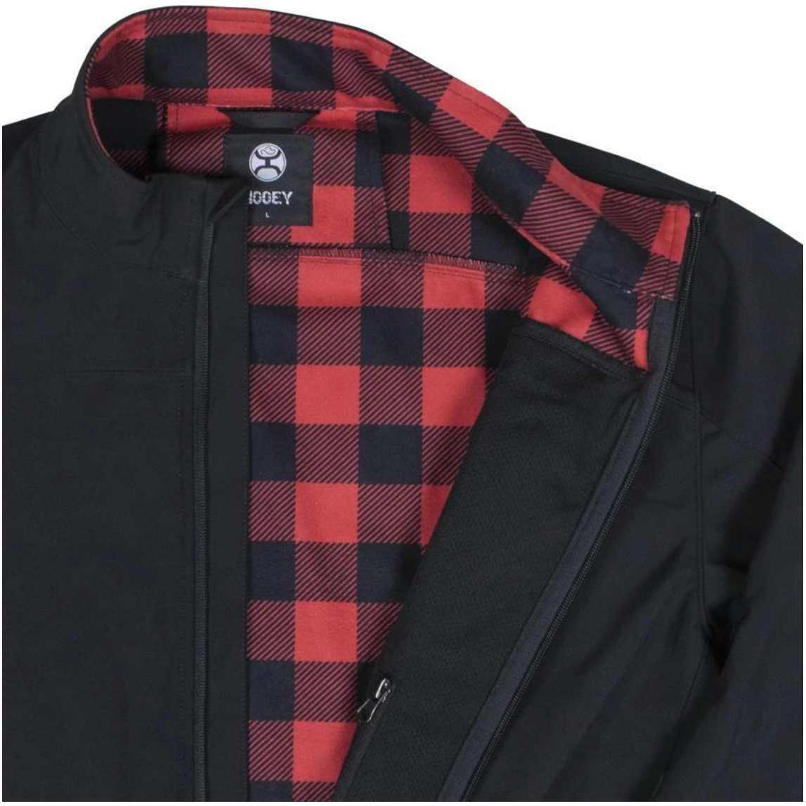 Hooey Mens Softshell Jacket, Black and Red