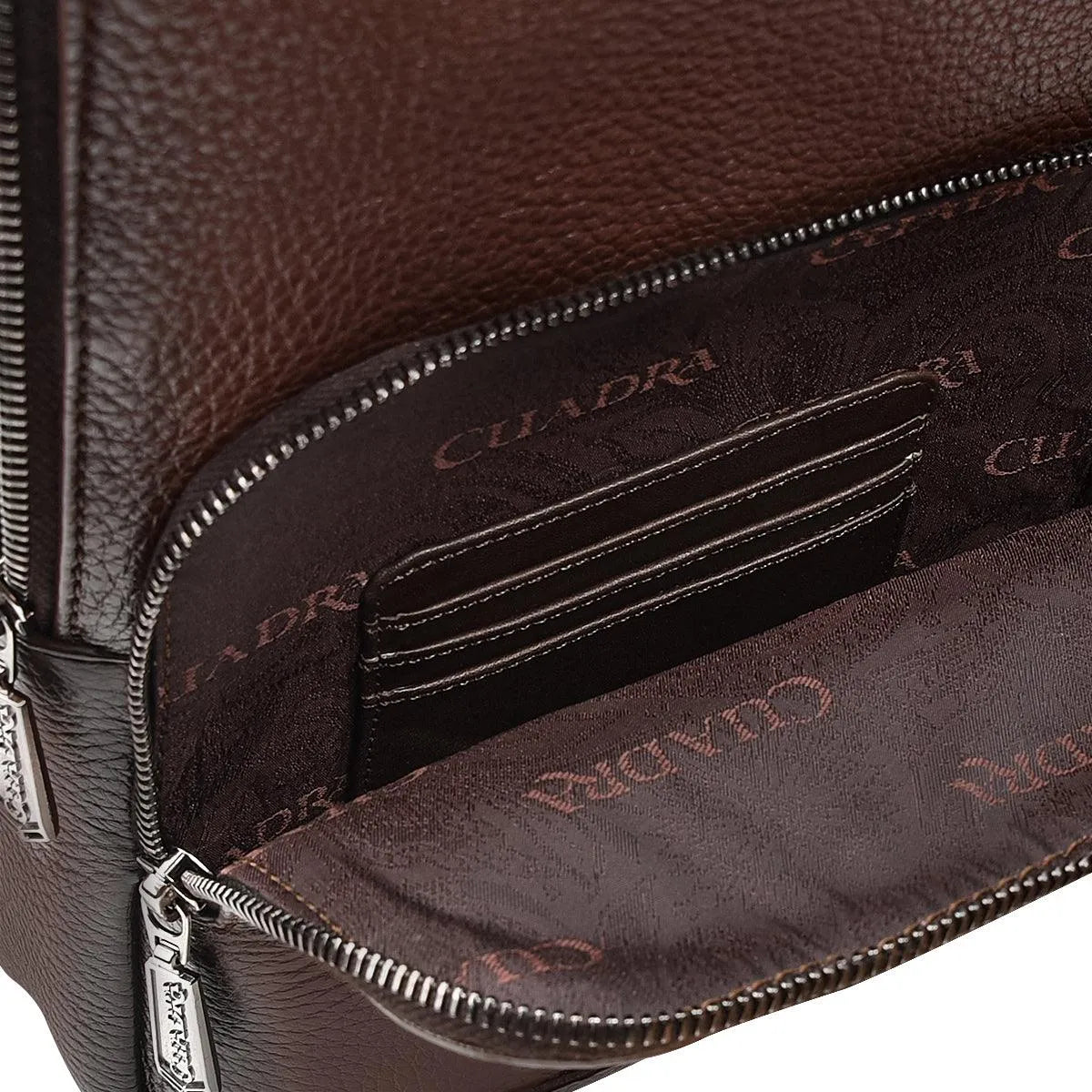 Cuadra Brown Deer Leather Crossbody Bag