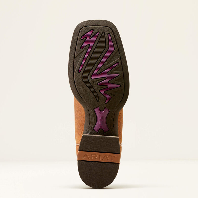 Ariat Womens San Angelo VentTEK 360 Tooled Toasted Almond Boot