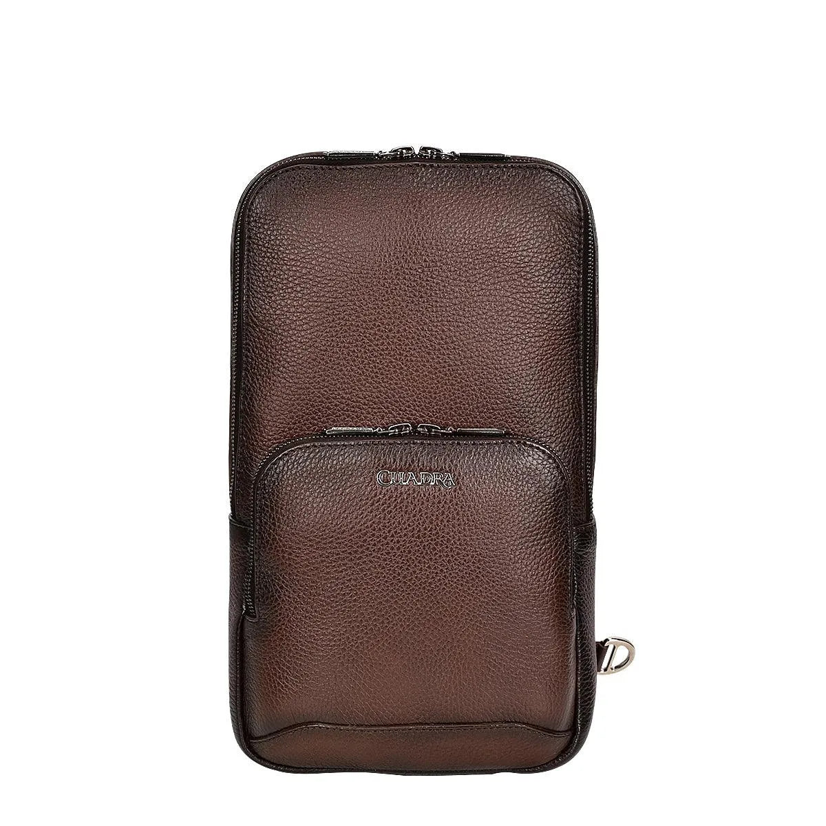 Cuadra Brown Deer Leather Crossbody Bag