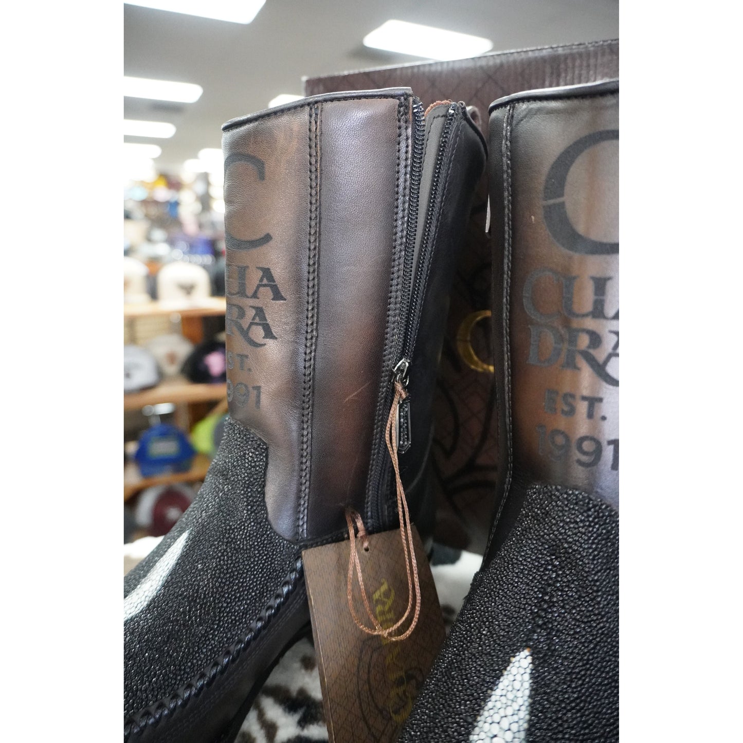 Cuadra Hombre Bota de Mantarraya Negro