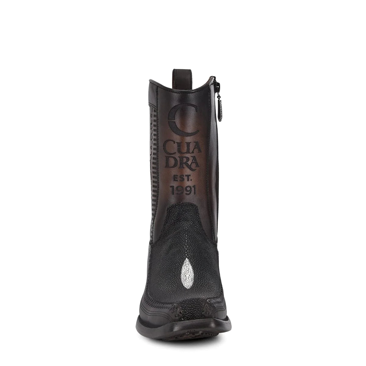 Cuadra Hombre Bota de Mantarraya Negro – El Charro Western Wear