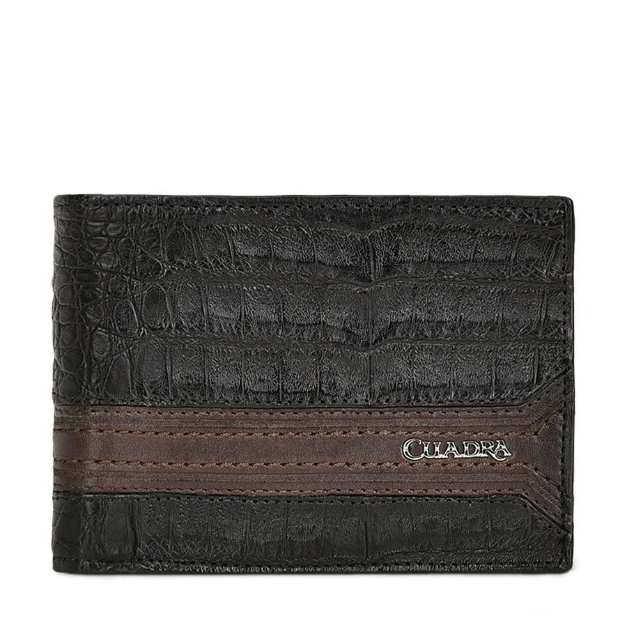Cuadra Black Caiman Wallet