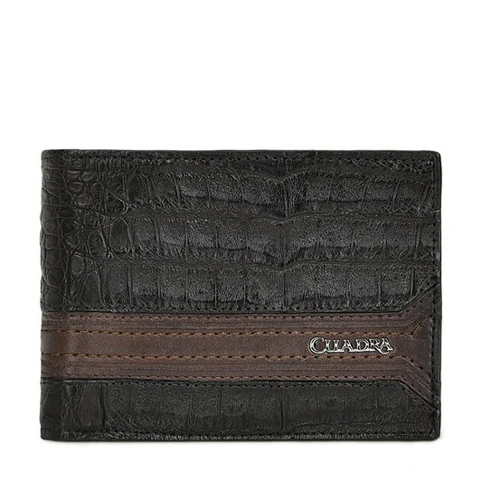 Cuadra Black Caiman Wallet