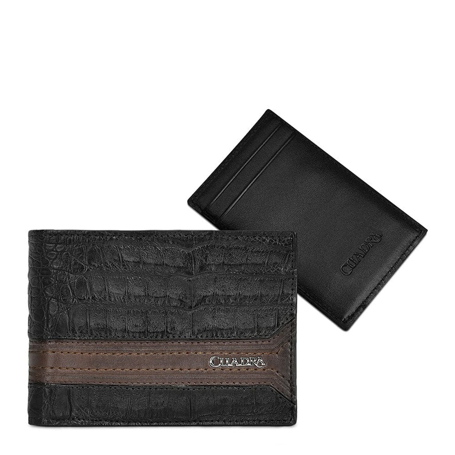 Cuadra Black Caiman Wallet