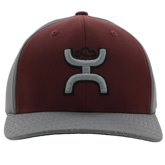 Hooey Solo III Burgundy/Grey FlexFit Cap