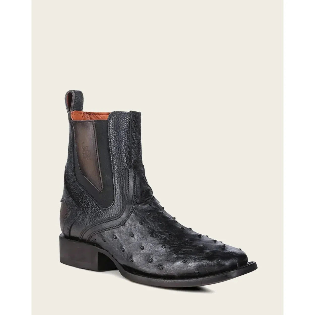 Cuadra Botin Avestruz Negro
