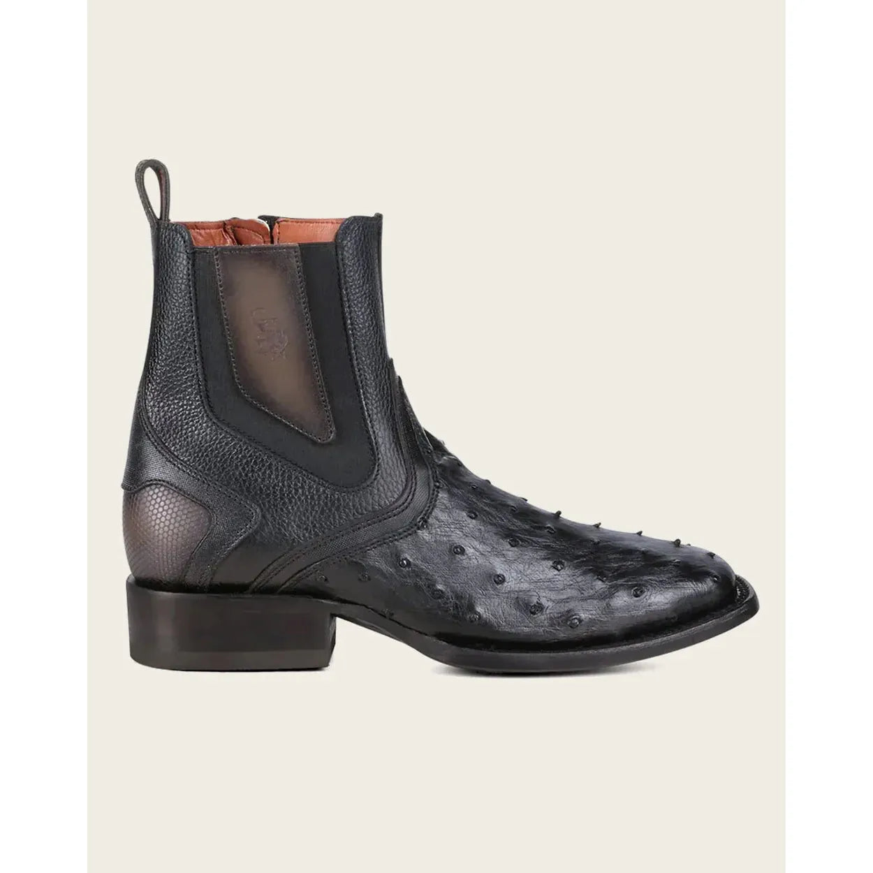 Cuadra Botin Avestruz Negro
