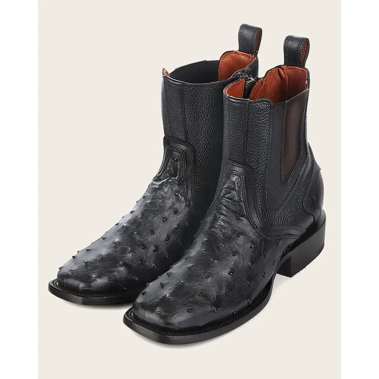 Cuadra Botin Avestruz Negro