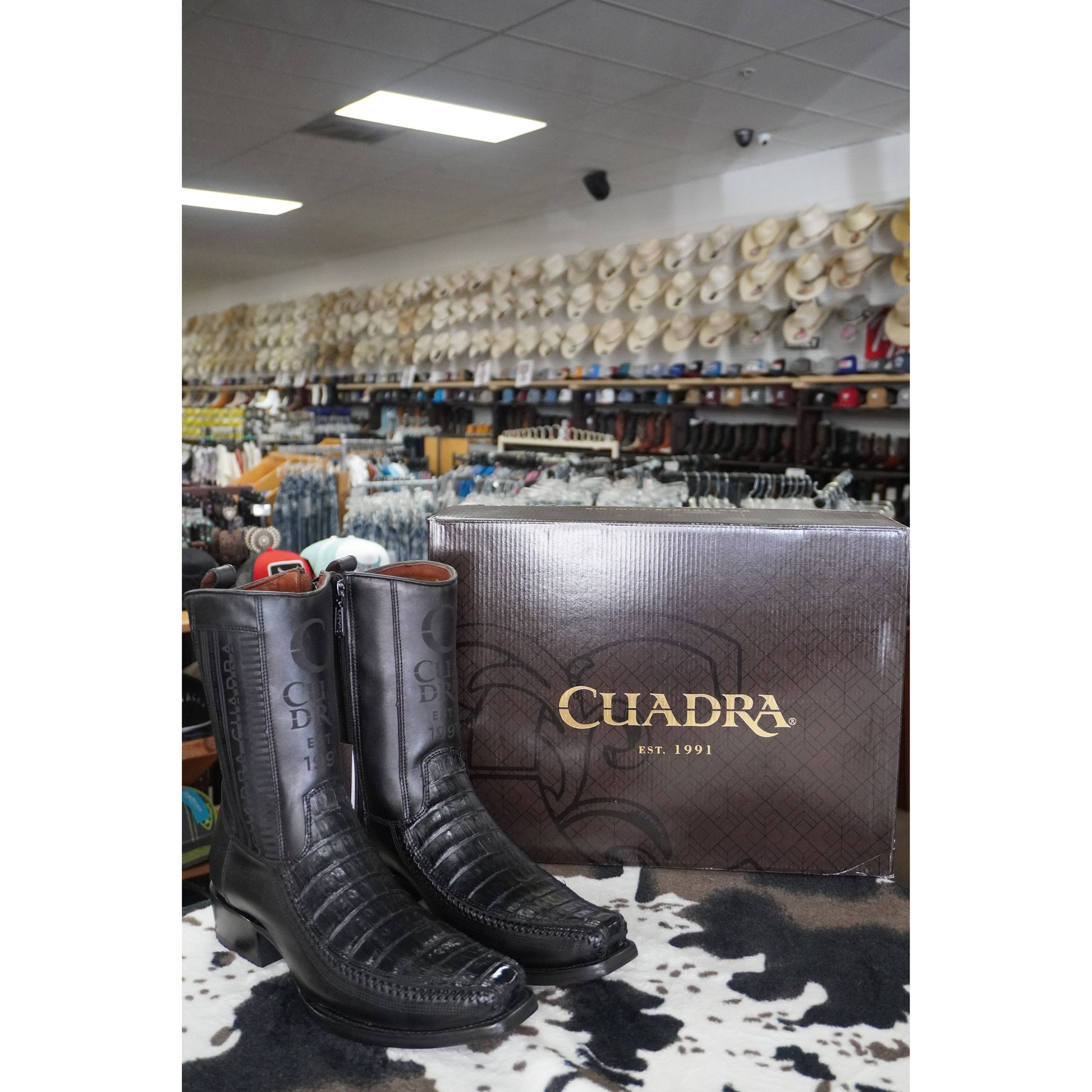 Cuadra Hombre Bota de Fuscus Cola Belly Plunge Negro