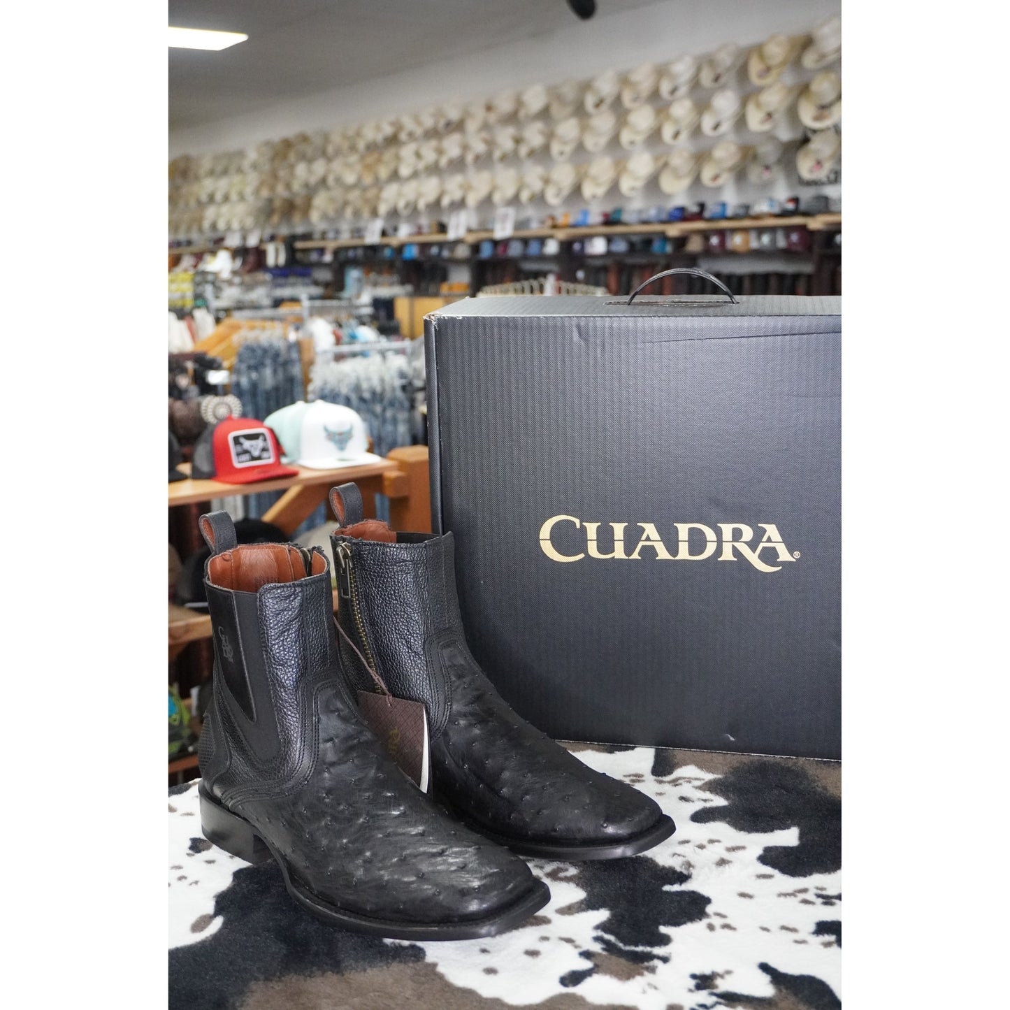 Cuadra Botin Avestruz Negro