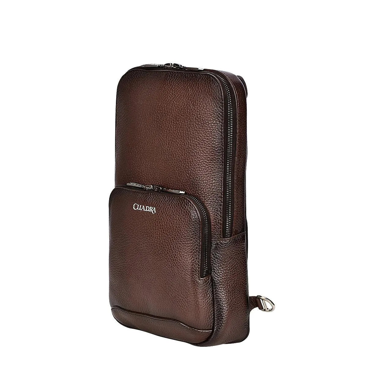 Cuadra Brown Deer Leather Crossbody Bag