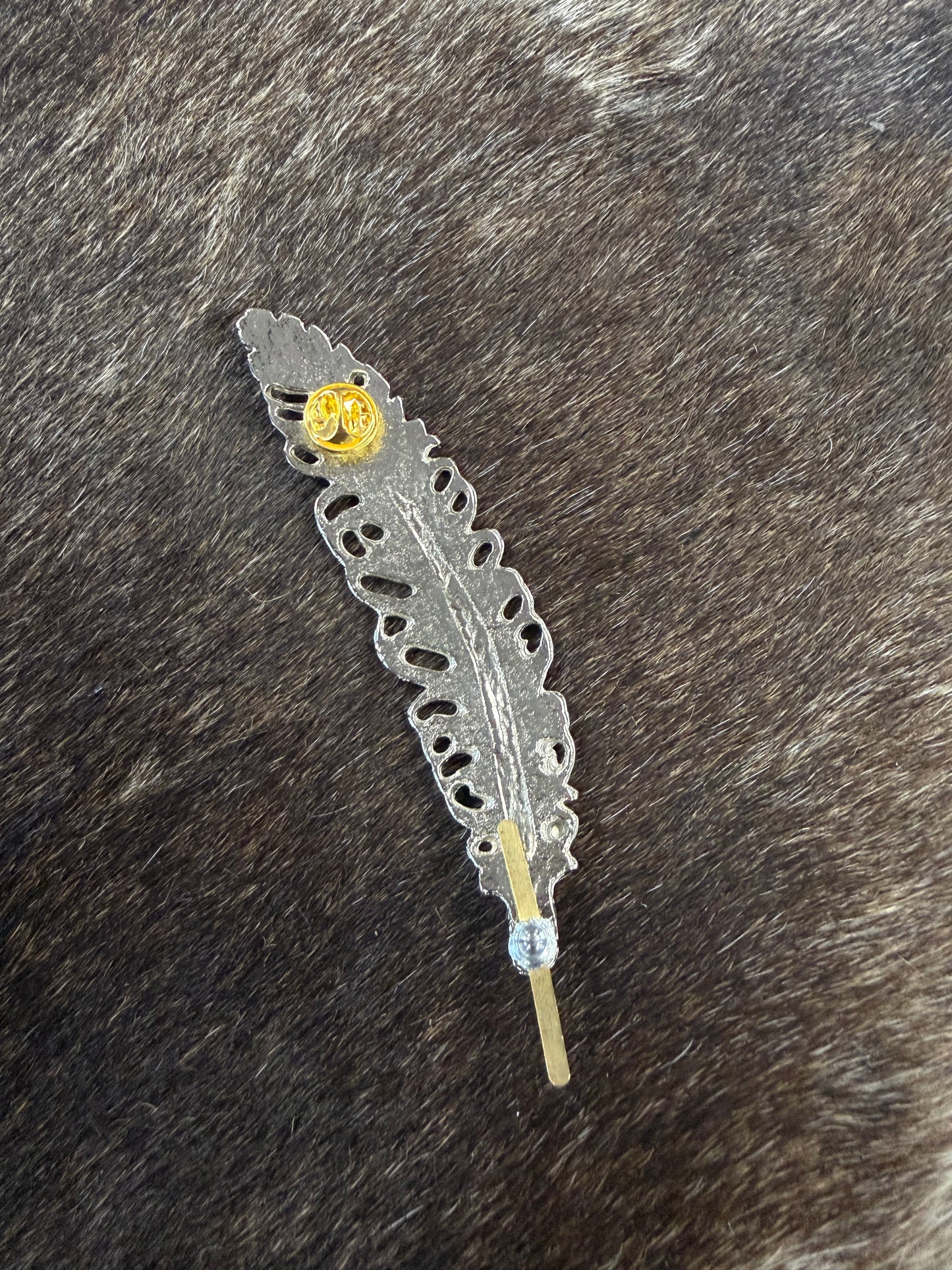 Silver/Silver Hat Feather
