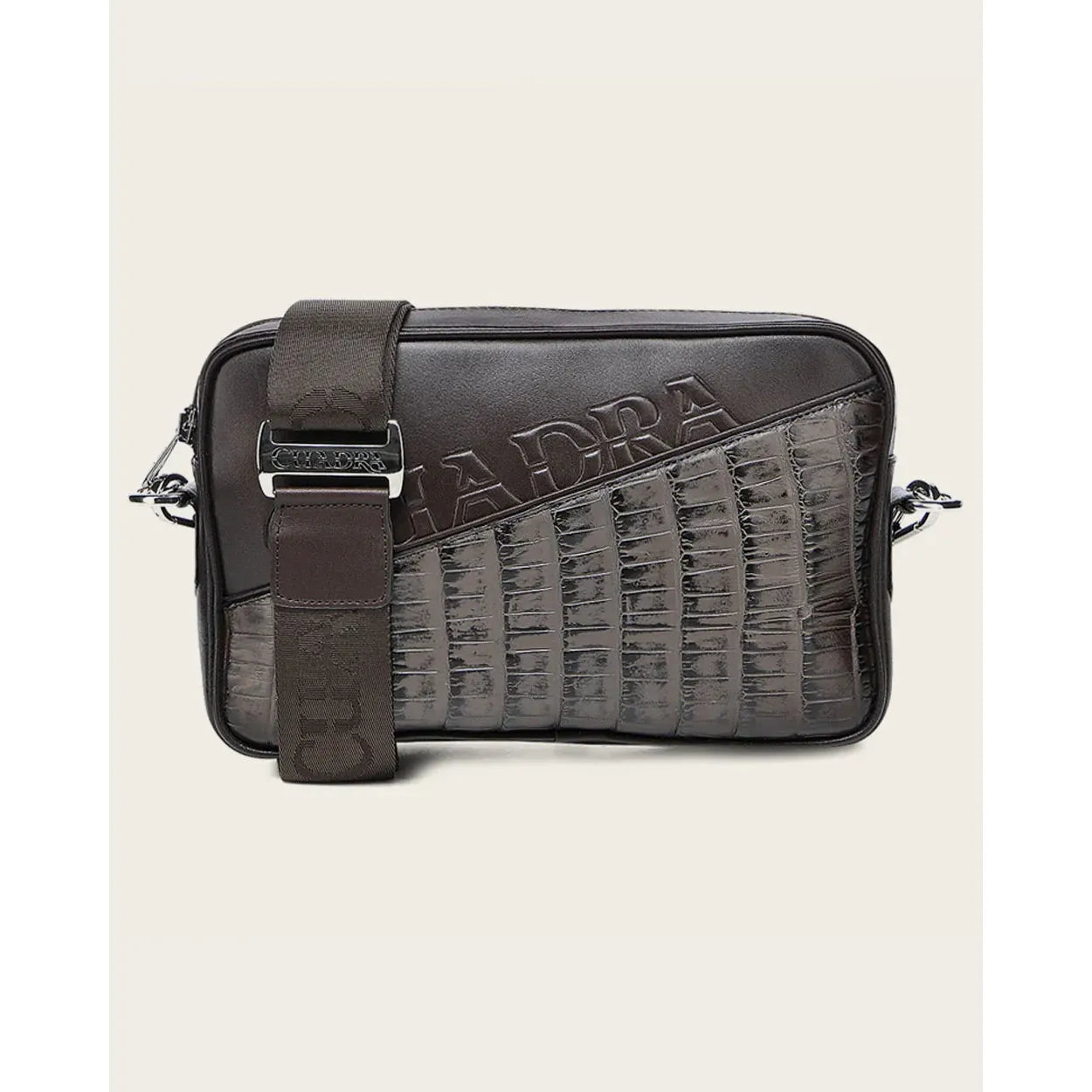 Cuadra Brown Alligator Crossbody Bag