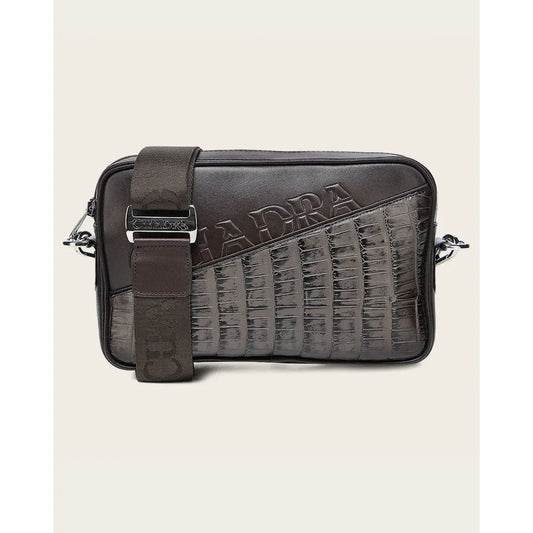Cuadra Brown Alligator Crossbody Bag