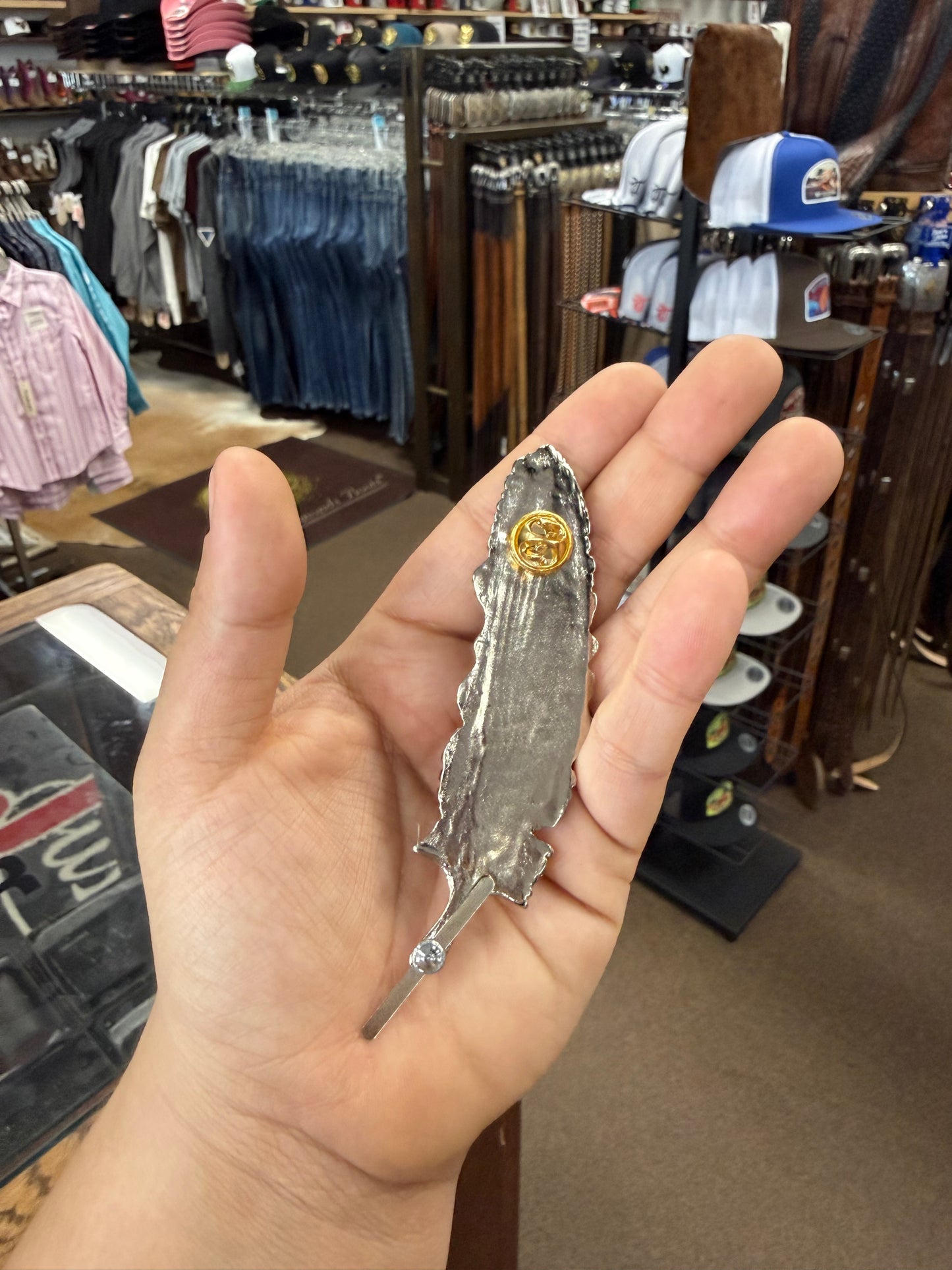 Silver/Gold Hat Feather