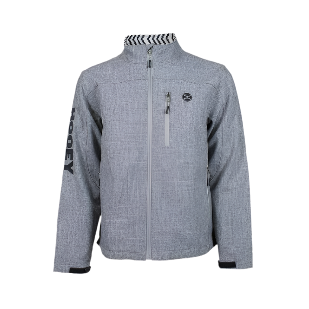 Hooey Mens Team Logo Softshell Jacket, Grey