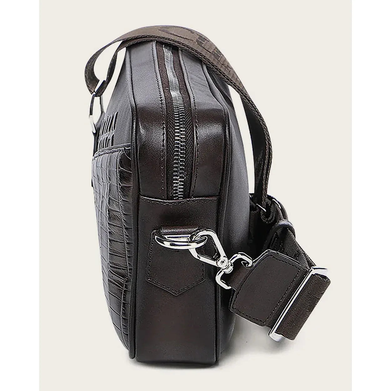 Cuadra Brown Alligator Crossbody Bag