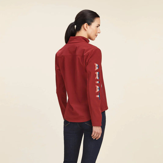 Ariat Women's Team Softshell Jacket, Rouge Red/Celestial Serape