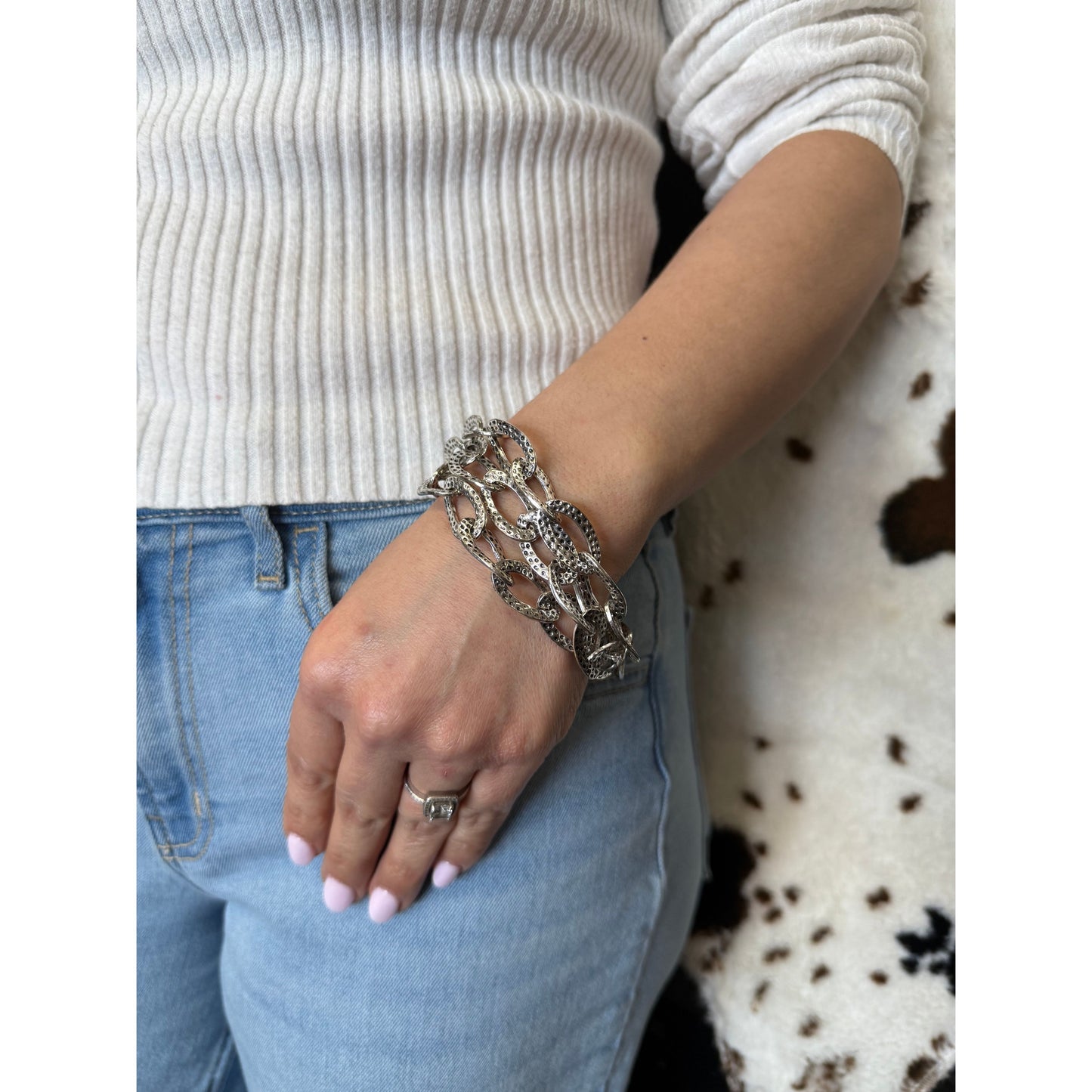 West & Co. Silver 3 Strand Bracelet
