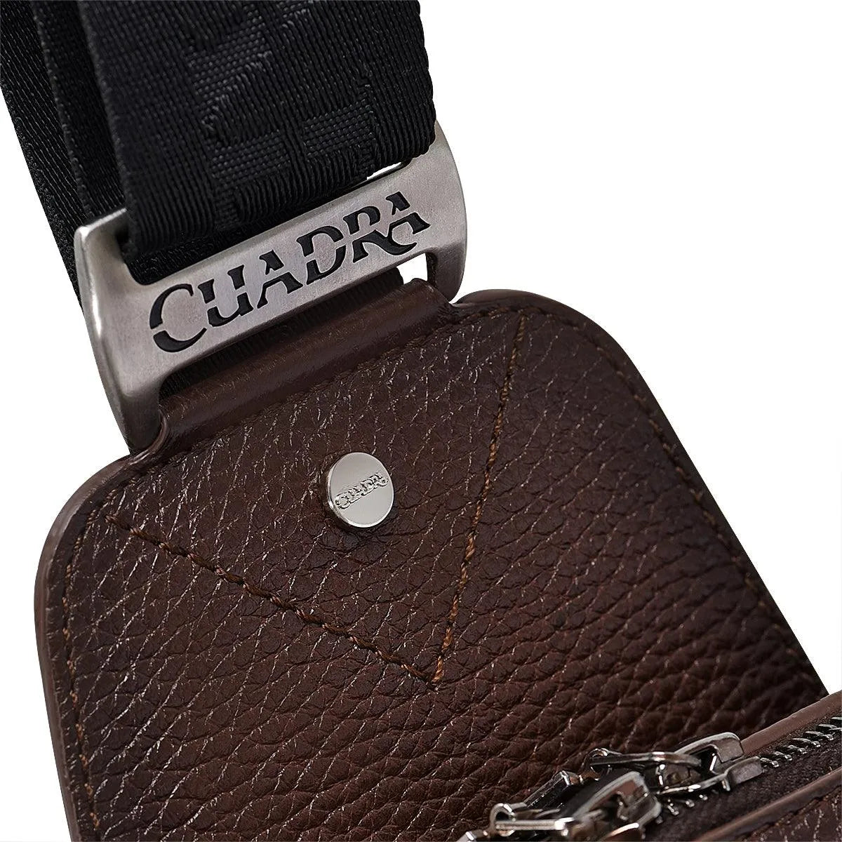 Cuadra Brown Deer Leather Crossbody Bag