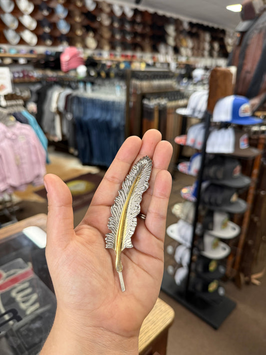 Silver/Gold Hat Feather
