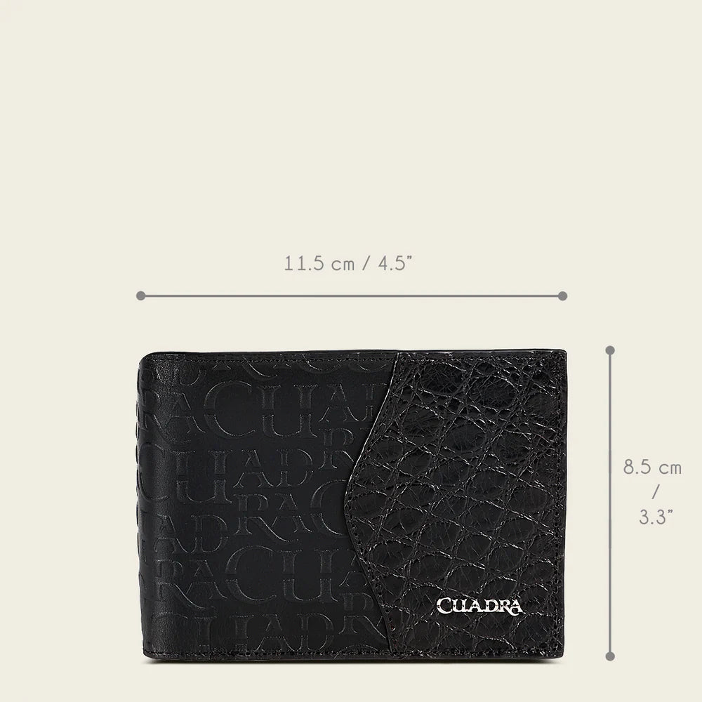 Cuadra Alligator Black Wallet